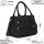 Damen Tasche Schultertasche Umhängetasche Crossover Bag Leder Optik Handtasche BLACK