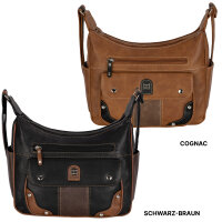 Damen Tasche Schultertasche Umhängetasche Crossover Bag Leder Optik Handtasche
