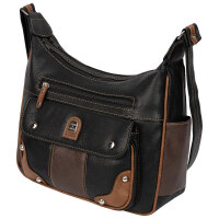 Damen Tasche Schultertasche Umhängetasche Crossover Bag Leder Optik Handtasche