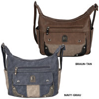 Damen Tasche Schultertasche Umhängetasche Crossover Bag Leder Optik Handtasche