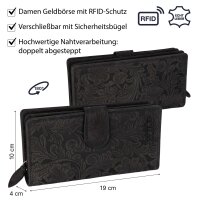 RFID Damen Geldbörse Portemonnaie Geldbeutel Damenbörse Wildleder Echt Leder