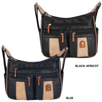 Damen Tasche Schultertasche Umhängetasche Crossover Bag Leder Optik Handtasche