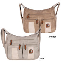 Damen Tasche Schultertasche Umhängetasche Crossover Bag Leder Optik Handtasche