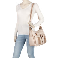 Damen Tasche Schultertasche Umhängetasche Crossover Bag Leder Optik Handtasche