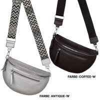 Bauchtasche Umhängetasche Crossbody-Bag Hüfttasche Kunstleder Italy-Design