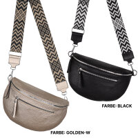 Bauchtasche Umhängetasche Crossbody-Bag Hüfttasche Kunstleder Italy-Design