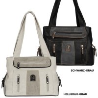 Damen Tasche Schultertasche Shopper Henkeltasche Handtasche Leder Optik