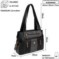 Damen Tasche Schultertasche Shopper Henkeltasche Handtasche Leder Optik