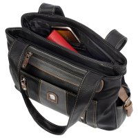 Damen Tasche Schultertasche Shopper Henkeltasche Handtasche Leder Optik