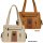 Damen Tasche Schultertasche Shopper Henkeltasche Handtasche Leder Optik