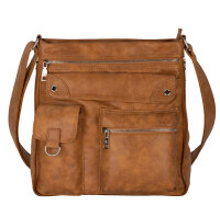 Jennifer Jones Damentasche Umhängetasche Handtasche Schultertasche COGNAC