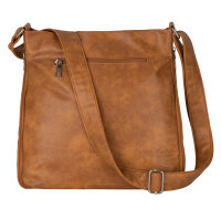 Jennifer Jones Damentasche Umhängetasche Handtasche Schultertasche COGNAC