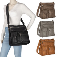 Jennifer Jones Damentasche Umhängetasche Handtasche Schultertasche COGNAC