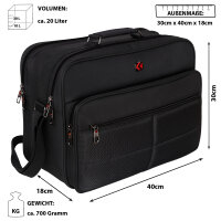 Arbeitstasche Umhängetasche Messenger Flugbegleiter  Herrentasche  XXL