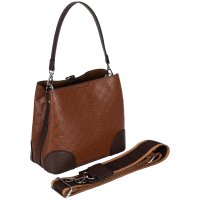 Damen Tasche Schultertasche Shopper Henkeltasche Handtasche Leder Optik