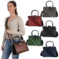 Damen Tasche Schultertasche Shopper Henkeltasche Handtasche Leder Optik