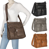 Jennifer Jones Damentasche Umhängetasche Handtasche Schultertasche BRAUN