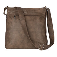 Jennifer Jones Damentasche Umhängetasche Handtasche Schultertasche BRAUN