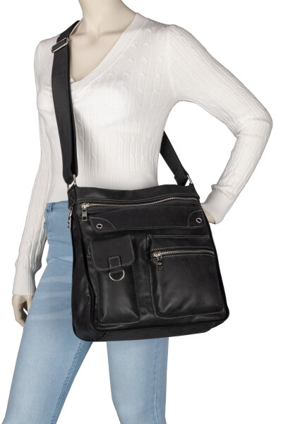 Jennifer Jones Damentasche Umhängetasche Handtasche Schultertasche COGNAC