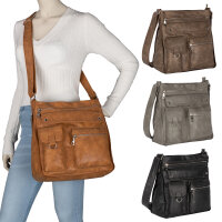 Jennifer Jones Damentasche Umhängetasche Handtasche Schultertasche COGNAC
