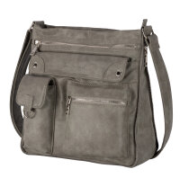 Jennifer Jones Damentasche Umhängetasche Handtasche Schultertasche GRAU