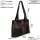 Damen Tasche Schultertasche Shopper Henkeltasche Handtasche Leder Optik