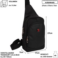 Brusttasche Umhängetasche Schultertasche Cross Body...