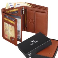 Leder Geldbörse Herren Portemonnaie RFID Hochformat Geldbeutel Echtleder
