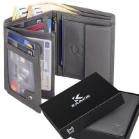 Leder Geldbörse Herren Portemonnaie RFID Hochformat Geldbeutel Echtleder