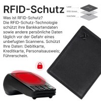 Leder Geldbörse Herren Portemonnaie RFID Hochformat Geldbeutel Echtleder