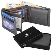 Leder Geldbörse Herren Portemonnaie RFID Querformat Geldbeutel Echtleder