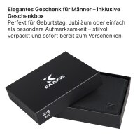 Leder Geldbörse Herren Portemonnaie RFID Querformat Geldbeutel Echtleder