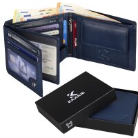Leder Geldbörse Herren Portemonnaie RFID Querformat Geldbeutel Echtleder