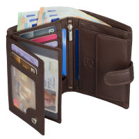 Leder Geldbörse Herren Portemonnaie RFID Hochformat Geldbeutel Echtleder