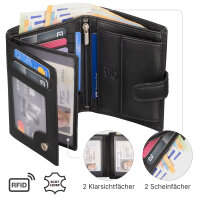 Leder Geldbörse Herren Portemonnaie RFID Hochformat Geldbeutel Echtleder