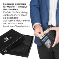 Leder Geldbörse Herren Portemonnaie RFID Hochformat Geldbeutel Echtleder