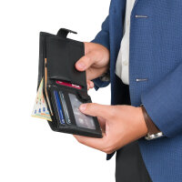 Leder Geldbörse Herren Portemonnaie RFID Querformat Geldbeutel Echtleder