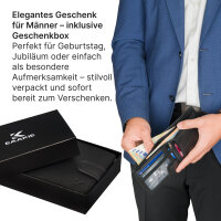 Leder Geldbörse Herren Portemonnaie RFID Querformat Geldbeutel Echtleder