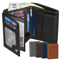 Leder Geldbörse Herren Portemonnaie RFID Hochformat...