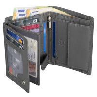 Leder Geldbörse Herren Portemonnaie RFID Hochformat Geldbeutel Echtleder