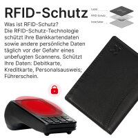 Leder Geldbörse Herren Portemonnaie RFID Hochformat Geldbeutel Echtleder