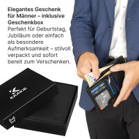 Leder Geldbörse Herren Portemonnaie RFID Hochformat Geldbeutel Echtleder