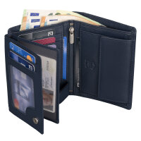 Leder Geldbörse Herren Portemonnaie RFID Hochformat Geldbeutel Echtleder