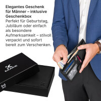 Leder Geldbörse Herren Portemonnaie RFID Querformat Geldbeutel Echtleder