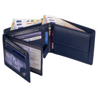 Leder Geldbörse Herren Portemonnaie RFID Querformat Geldbeutel Echtleder