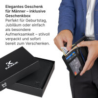 Leder Geldbörse Herren Portemonnaie RFID Hochformat Geldbeutel Echtleder